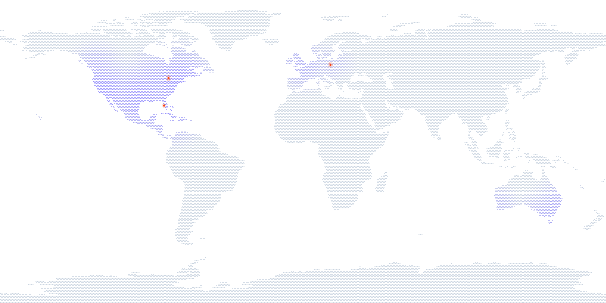 World map of hashnine installs
